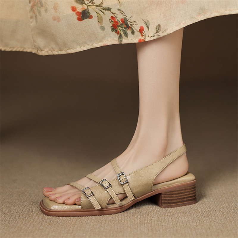 Fashion Women Belt - New Summer Sandals Split Leather Women