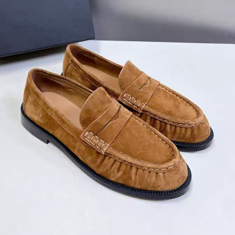 Women'S Fashion Walking Shoes - New Women Loafers Round Toe Top