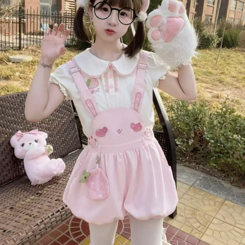 Women'S Fashion Overalls - Japanese Kawaii Cute Lolita Style Shorts