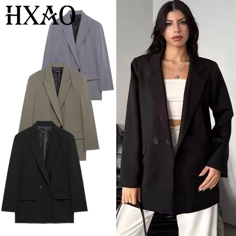 Blazer Women Oversized - HXAO Women's Blazer Spring Office Wear