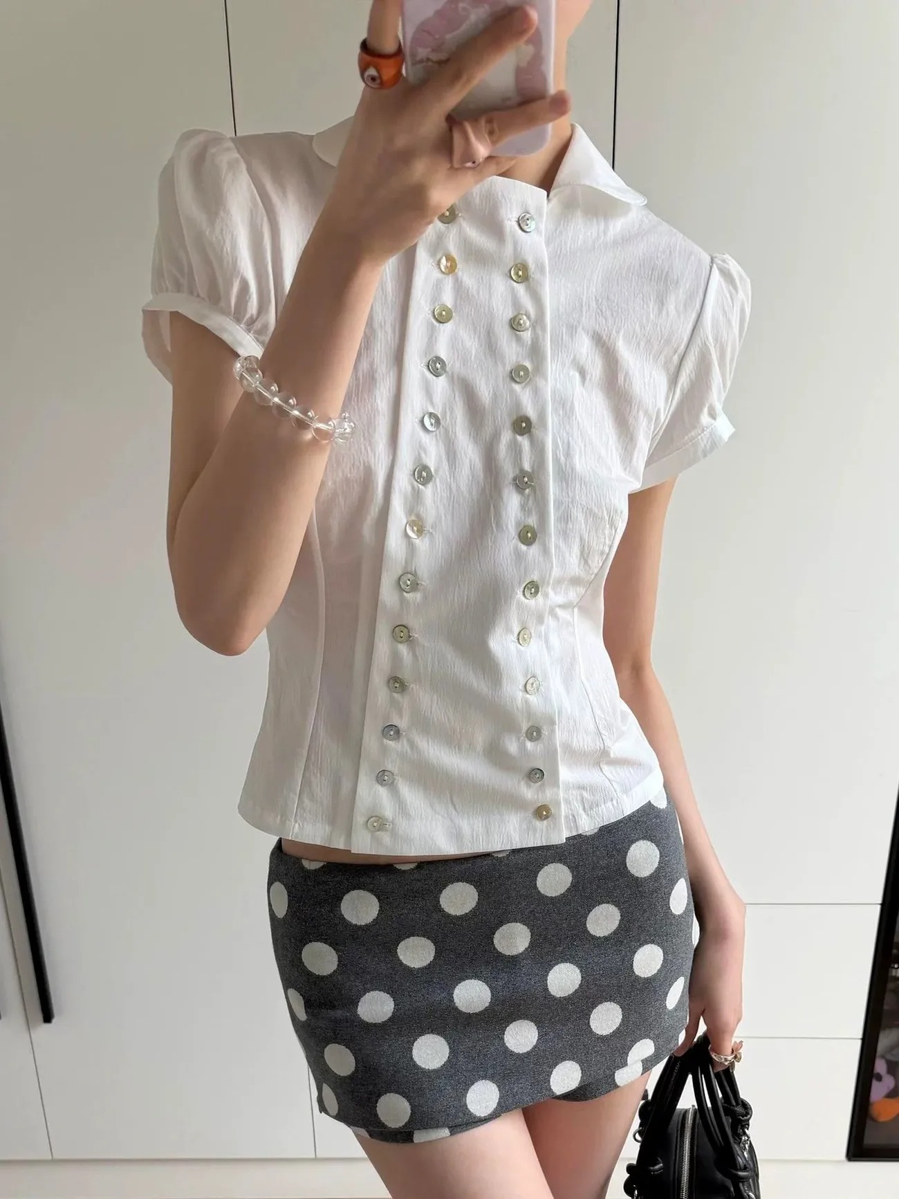 Women'S Y2K Fashion Aesthetic - Y2K Aesthetic Peter Pan Collar Blouse