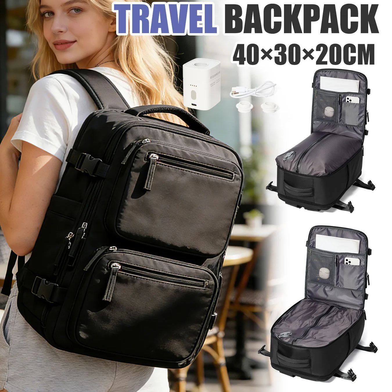 Fashion Women Belt - Women Backpack Vacuum Backpack with Pump