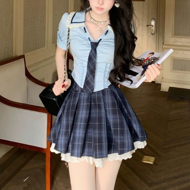 Preppy Style Dark Slim 2 Piece - огляд і ціна Women'S Y2K Fashion Aesthetic