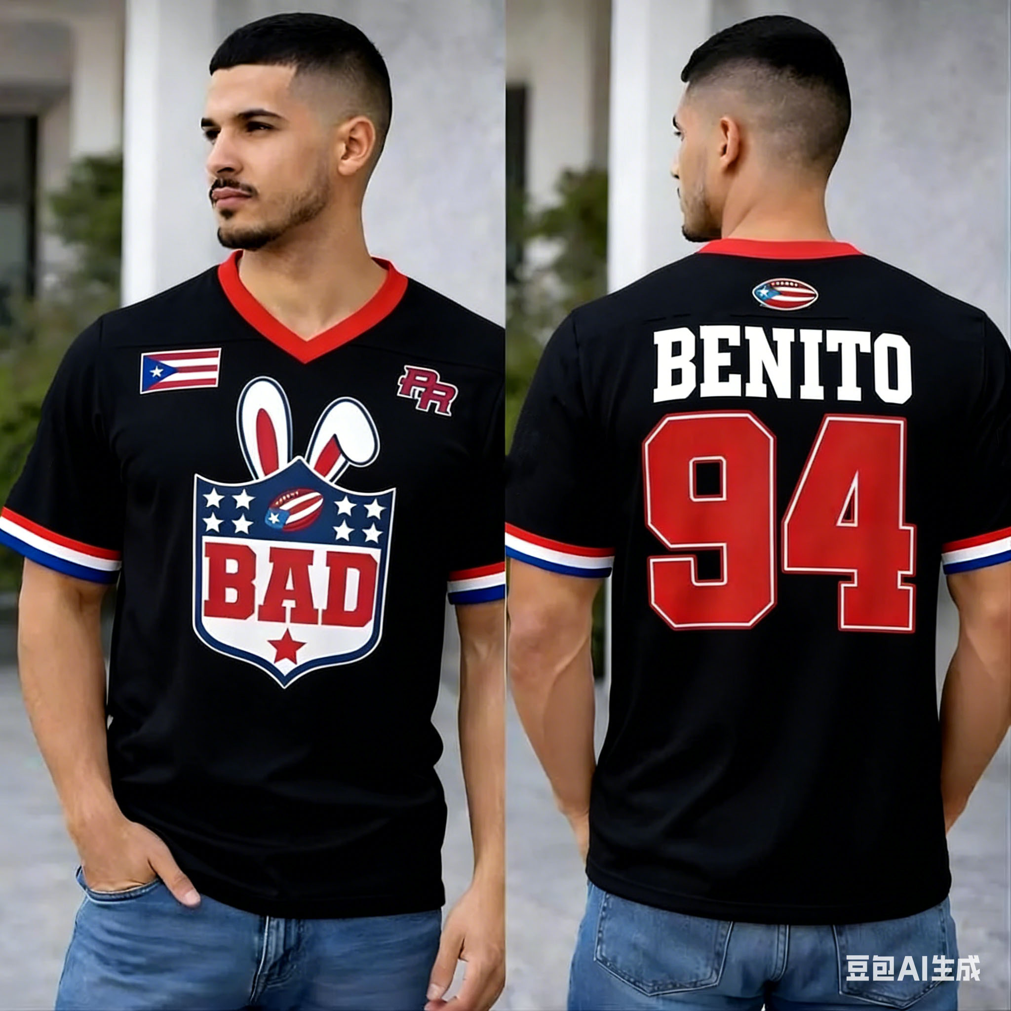 Puerto Rico Oversized Jersey P - огляд і ціна Women'S Fashion Rugby Top