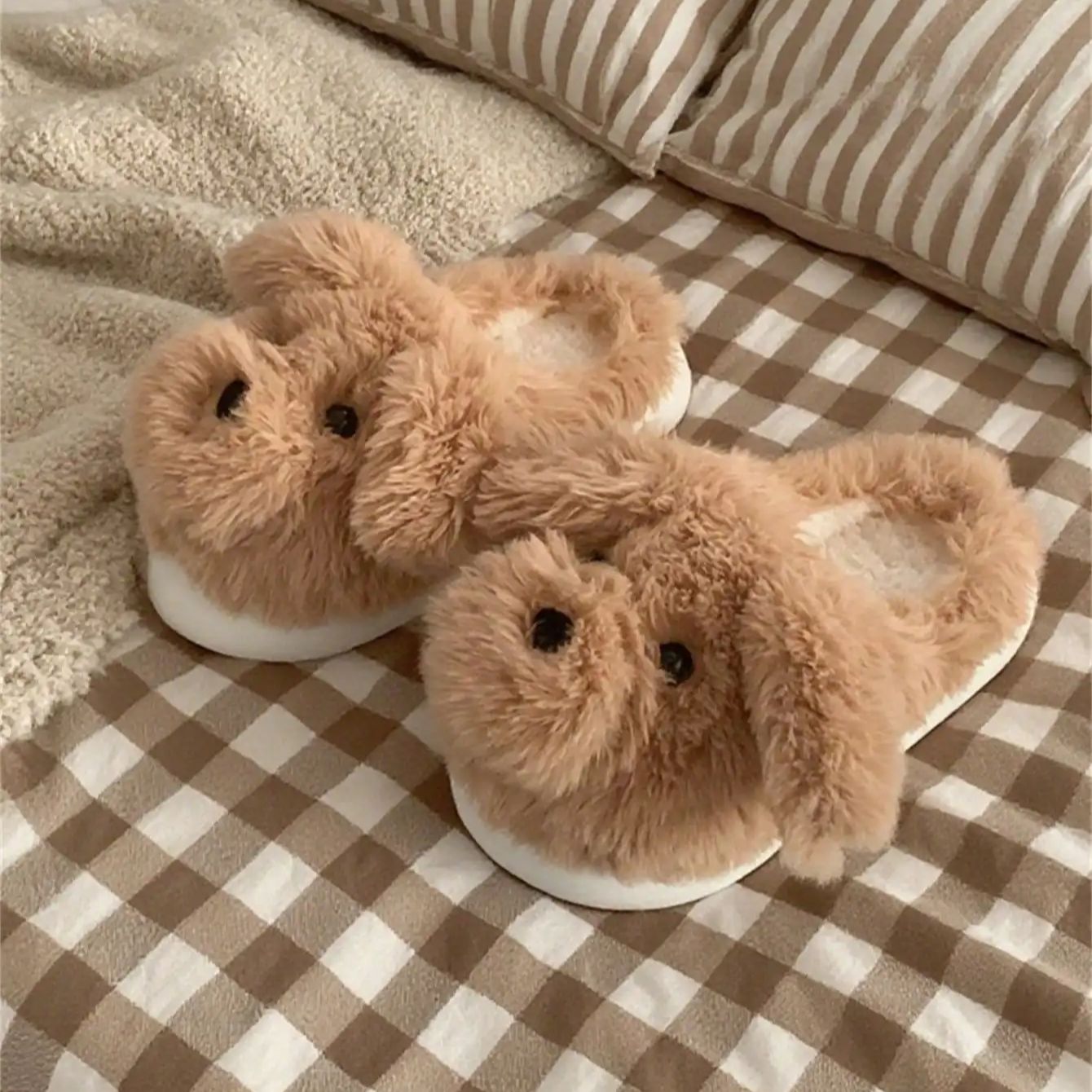 Women House Fur Slippers Casua - огляд і ціна Women'S Fashion Walking Shoes