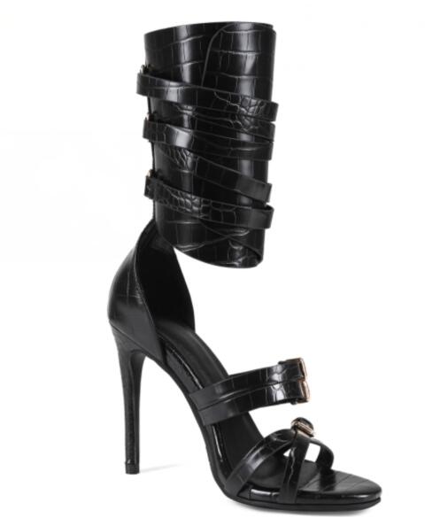 Sexy Black Leather Open Toe Cr - огляд і ціна Fashion Women Belt