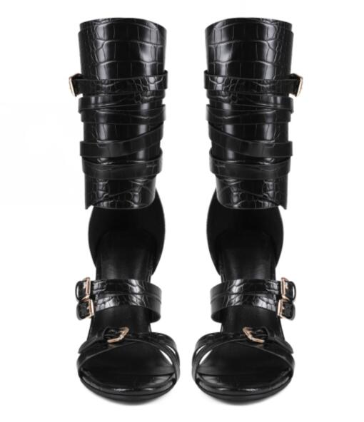 Sexy Black Leather Open Toe Cr - огляд і ціна Fashion Women Belt