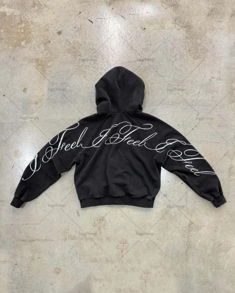 Y2K harajuku Gothic Letter Pri - огляд і ціна Women'S Fashion Zip Up Hoodies