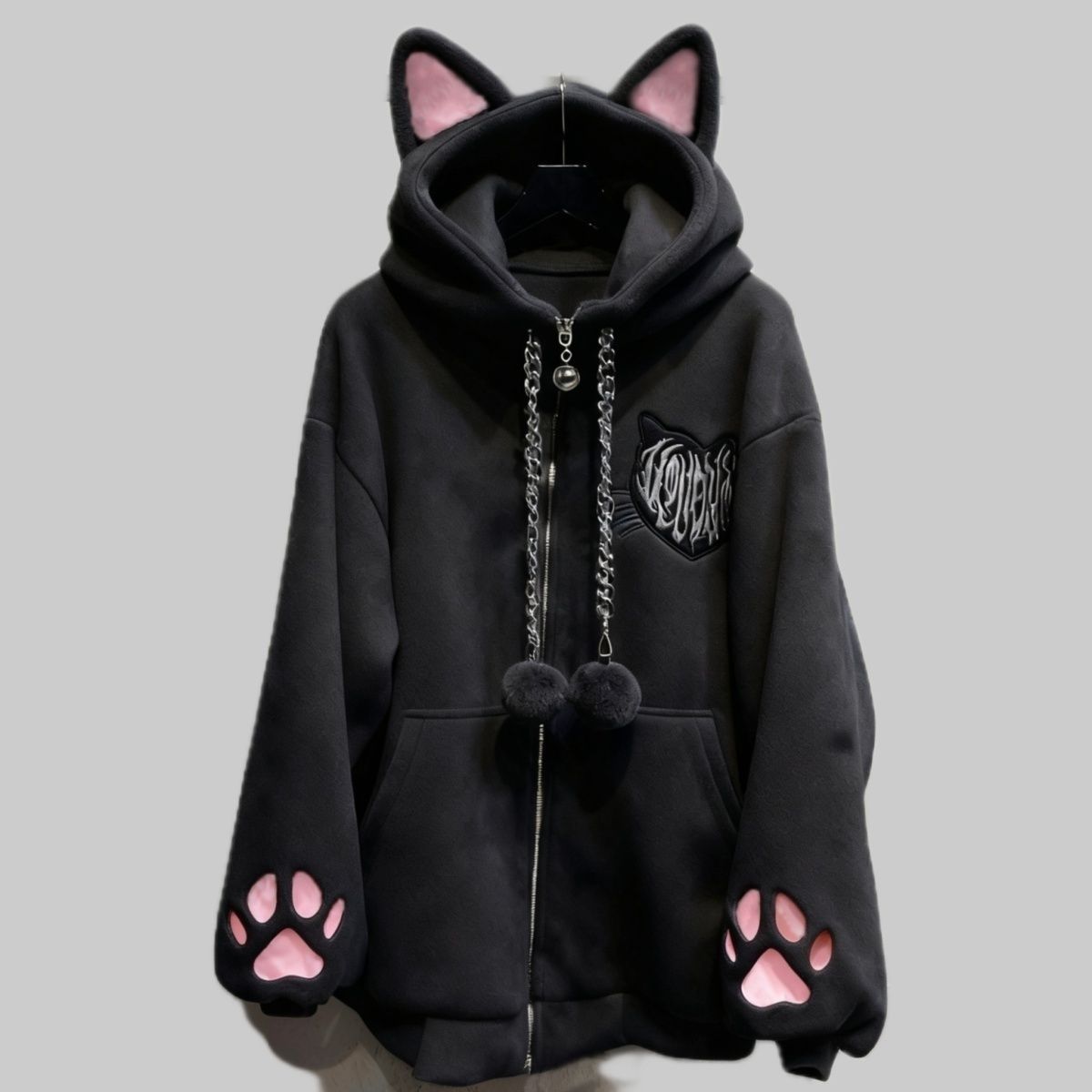 Harajuku Punk Gothic Anime Ins - огляд і ціна Women'S Fashion Zip Up Hoodies