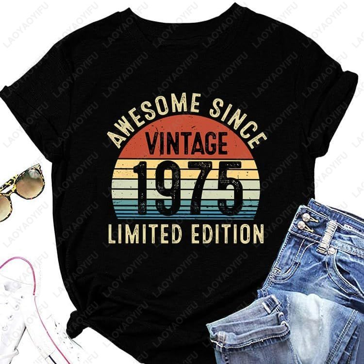 Vintage 1975 T-Shirts for Wome - огляд і ціна Women'S Fashion Of The 70S