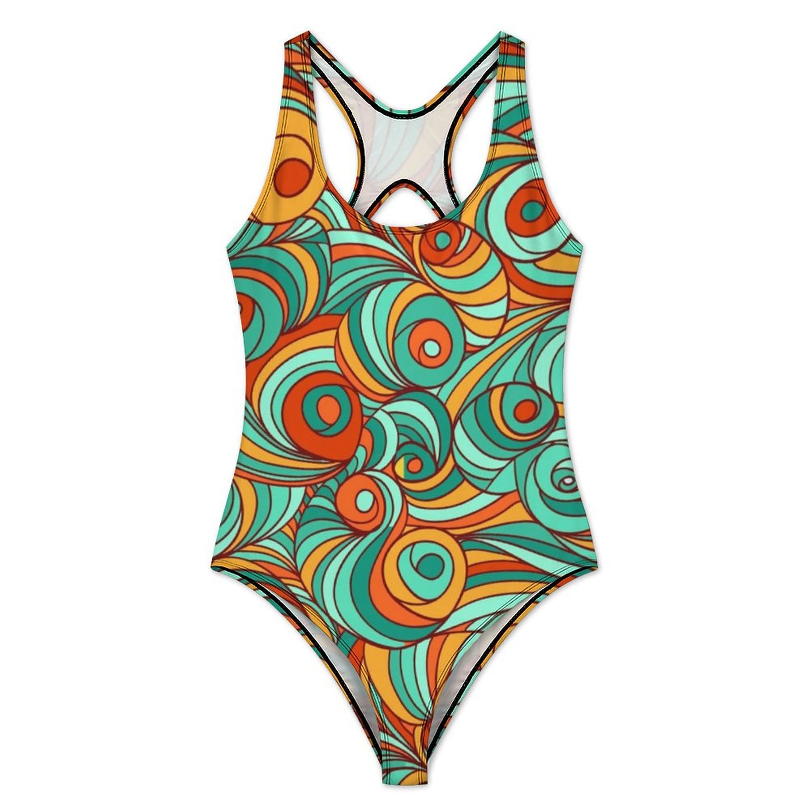 Swirling Retro 70S Swimsuit Se - огляд і ціна Women'S Fashion Of The 70S