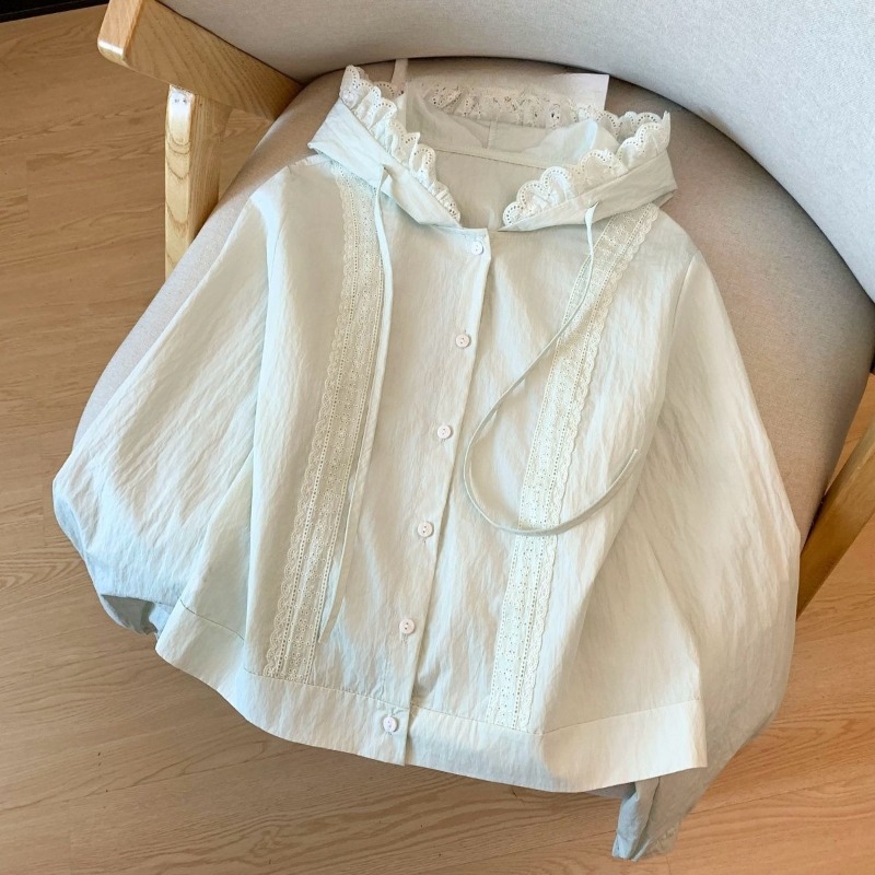 Kimutomo Women Shirts Lace Pat - огляд і ціна Women'S Y2K Fashion Aesthetic