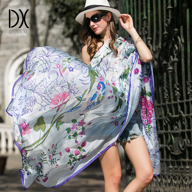 DANA XU 100% Silk Head Scarves - огляд і ціна Women'S Fashion Poncho