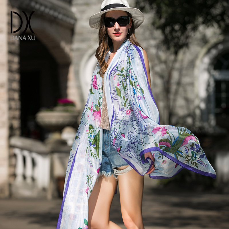DANA XU 100% Silk Head Scarves - огляд і ціна Women'S Fashion Poncho