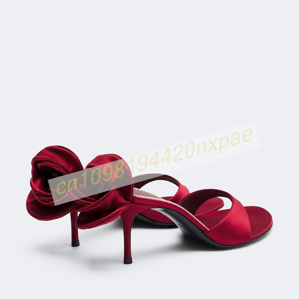 Women Red Satin Thong Mule San - огляд і ціна Floral Summer Dress