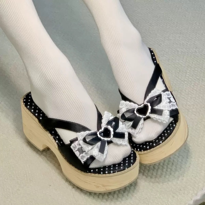 Sweet Bow Wood Grain Thick Bot - огляд і ціна Women'S Fashion Line