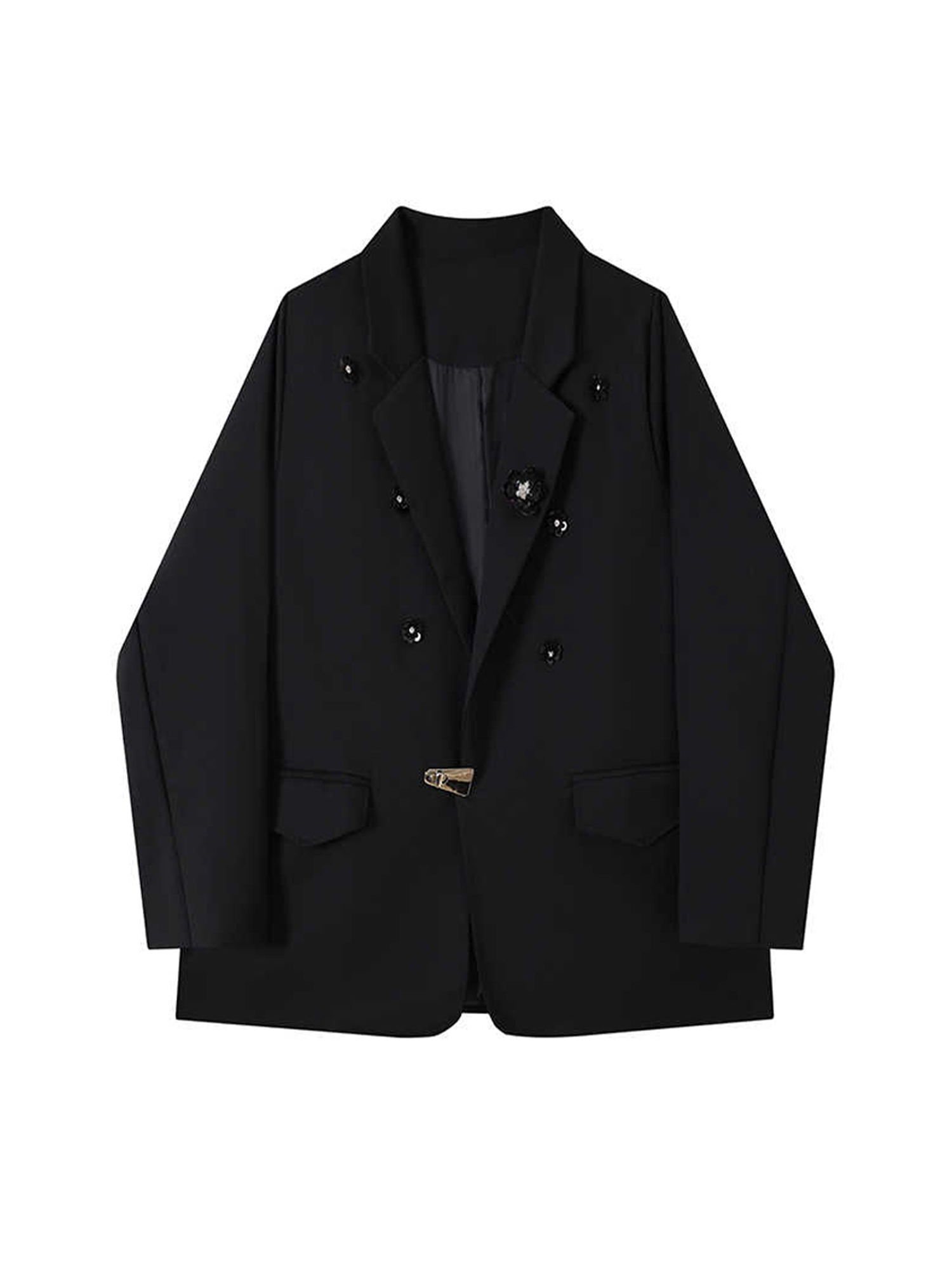 Women Black Gothic 3D Floral B - огляд і ціна Blazer Women Oversized