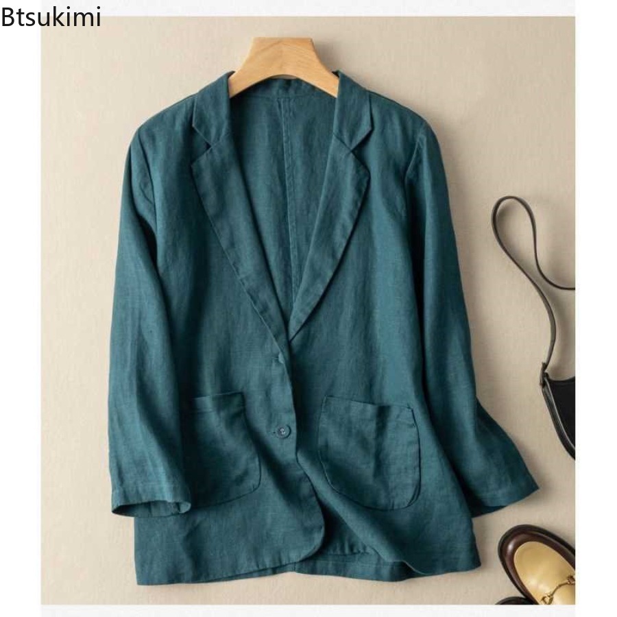 2026 New Cotton Linen Small Su - огляд і ціна Blazer Women Oversized