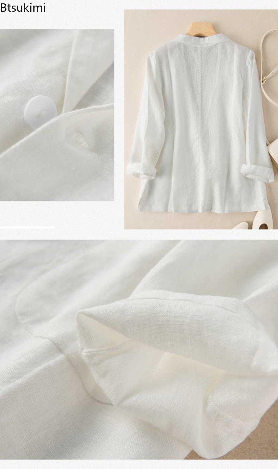 2026 New Cotton Linen Small Su - огляд і ціна Blazer Women Oversized