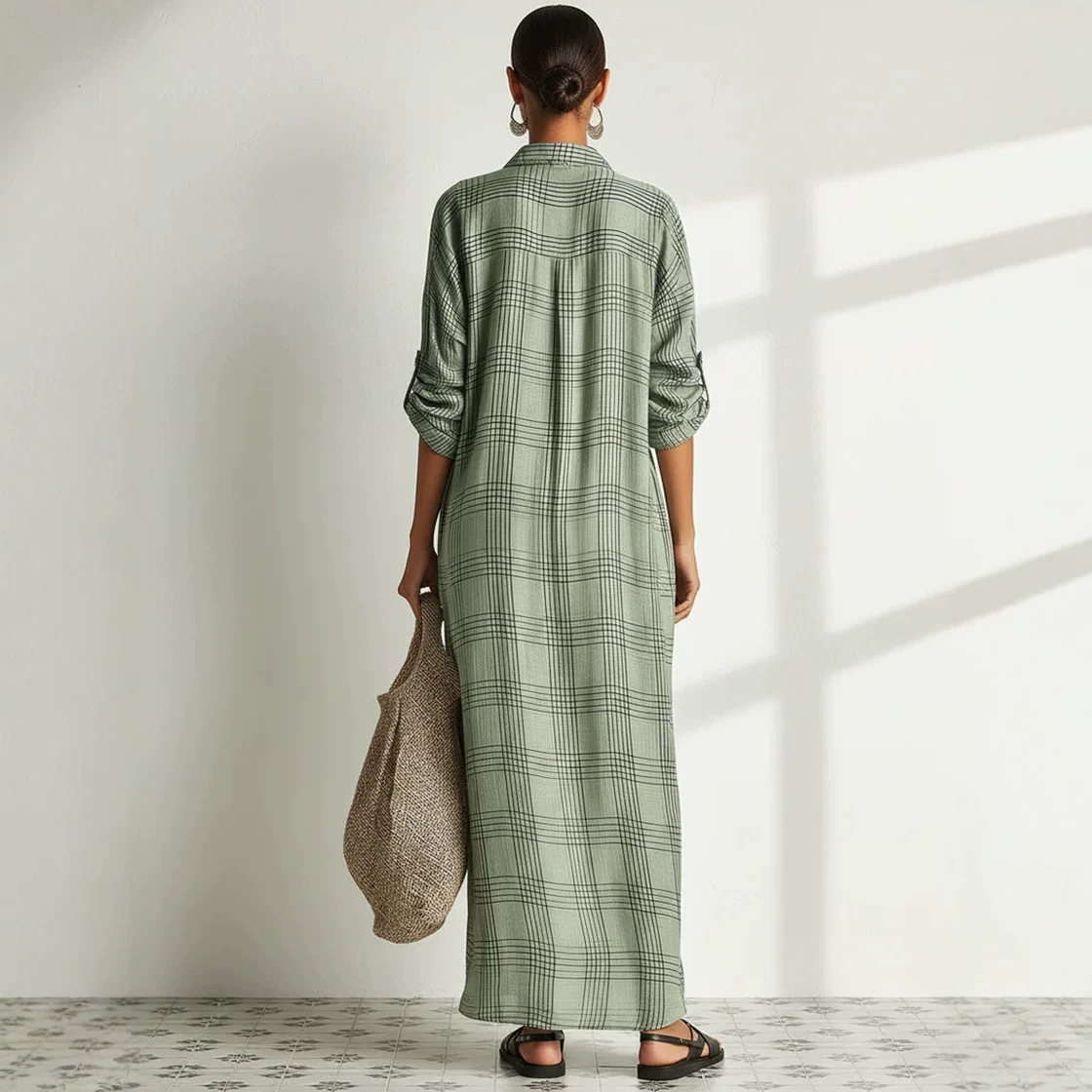 Printed Linen Cotton Midi Dres - огляд і ціна Maxi Dress Boho