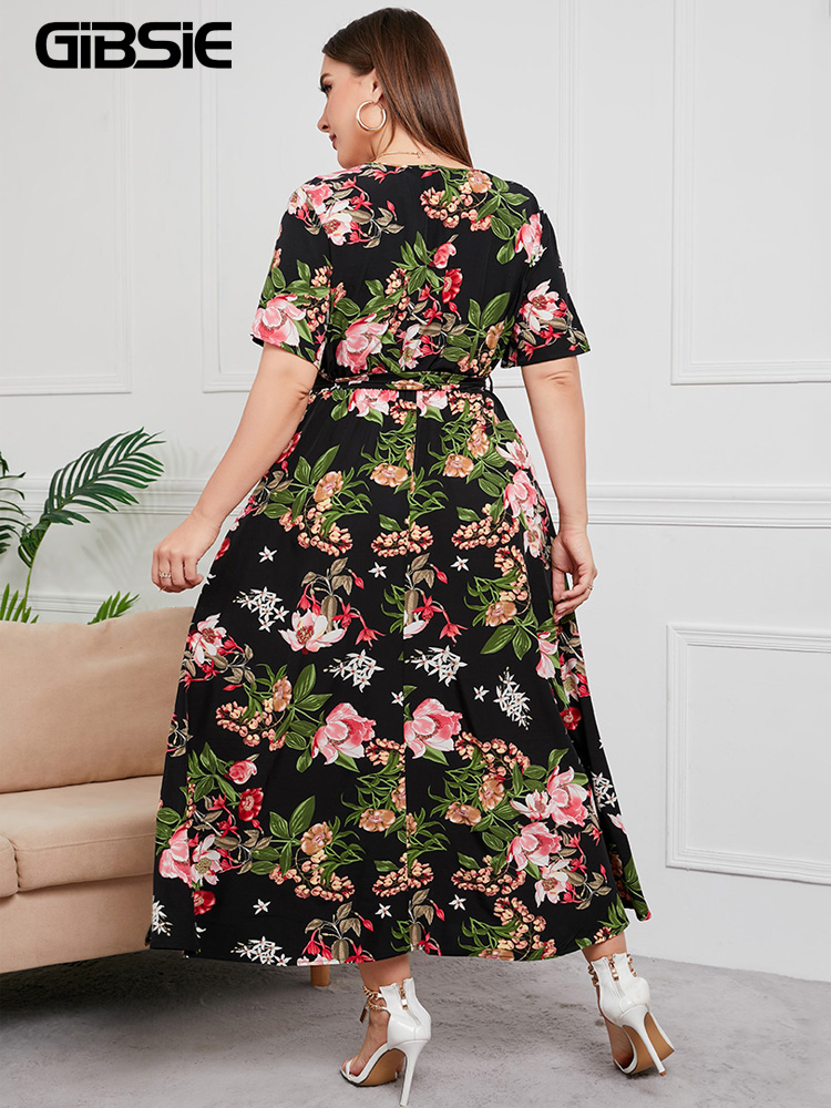 GIBSIE Plus Size V Neck Floral - огляд і ціна Maxi Dress Boho