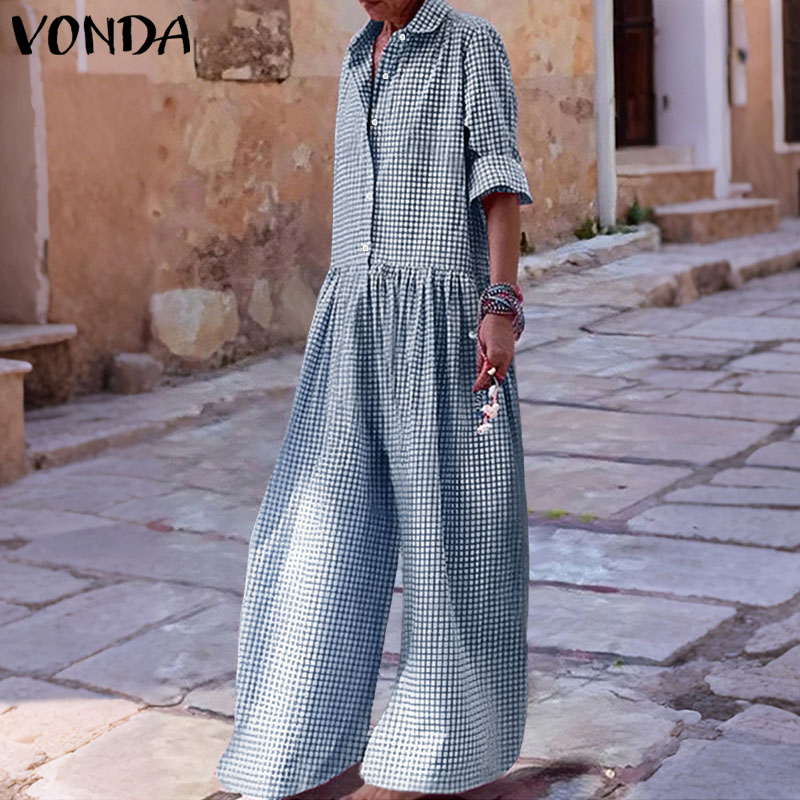 Plus Size 5XL VONDA Vintage Ju - огляд і ціна Women'S Fashion Overalls