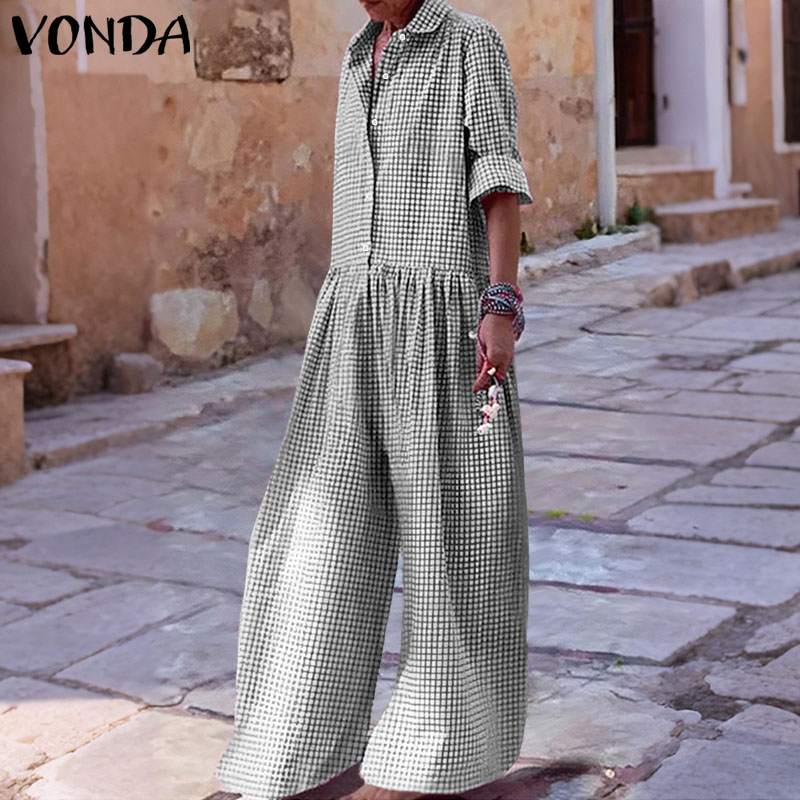 Plus Size 5XL VONDA Vintage Ju - огляд і ціна Women'S Fashion Overalls