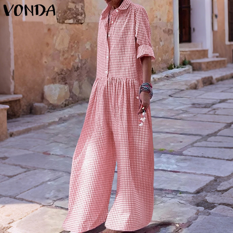 Plus Size 5XL VONDA Vintage Ju - огляд і ціна Women'S Fashion Overalls