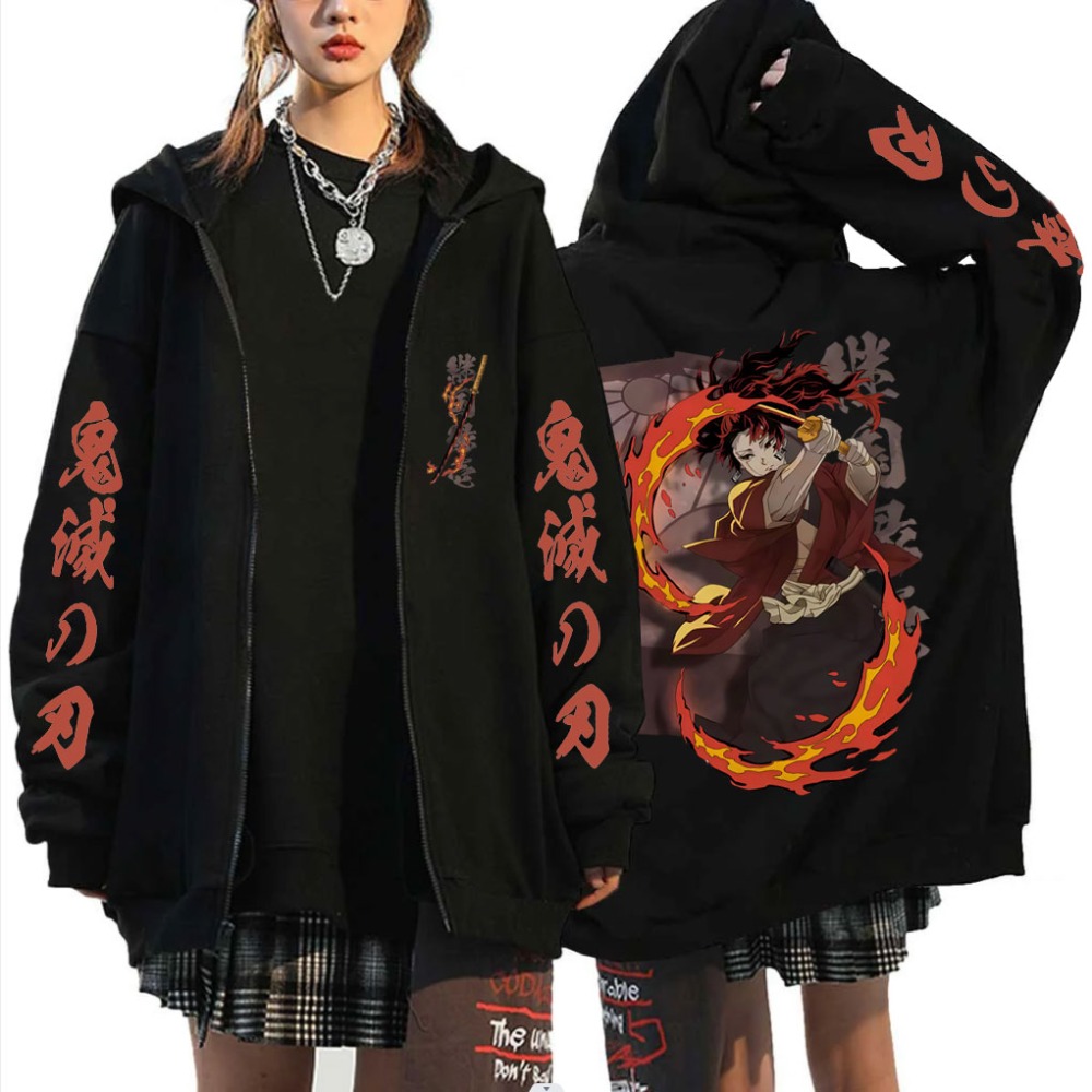 New Demon Slayer Tsugikuni Yor - огляд і ціна Women'S Fashion Zip Up Hoodies