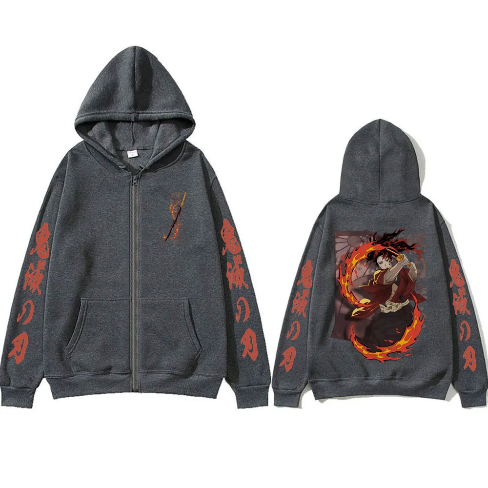 New Demon Slayer Tsugikuni Yor - огляд і ціна Women'S Fashion Zip Up Hoodies
