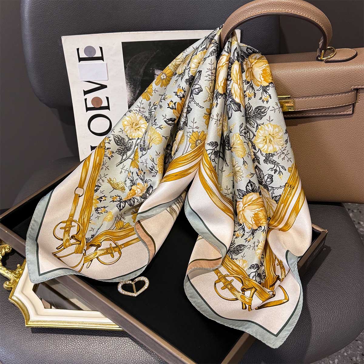 100% Real Silk Square Scarf Su - огляд і ціна Women'S Fashion Poncho