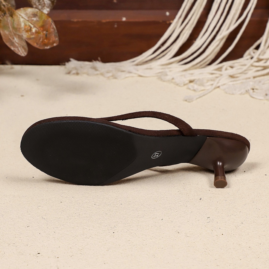 New Faux Suede Heeled Thong Sa - огляд і ціна Women'S Fashion Line