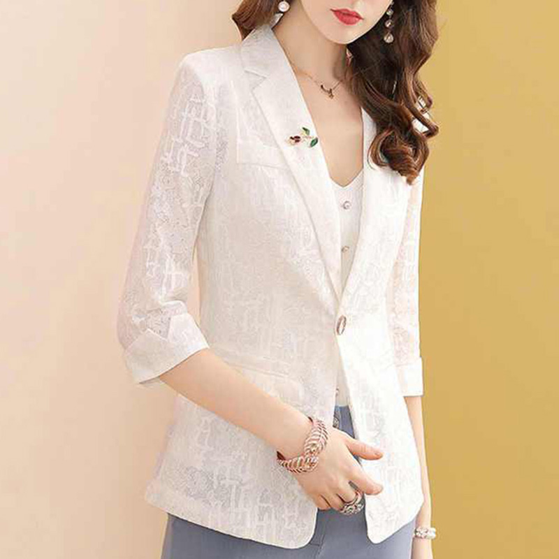 Elegant Solid Color Spliced Po - огляд і ціна Blazer Women Oversized
