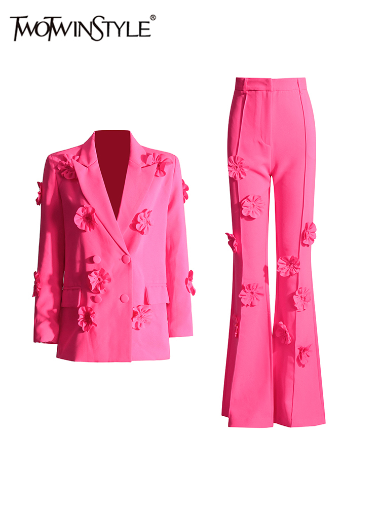 TWOTWINSTYLE Spliced Appliques - огляд і ціна Blazer Women Oversized
