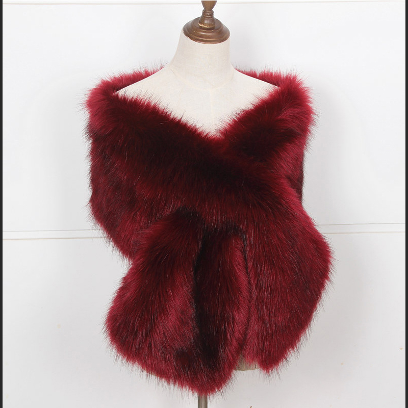 Faux Fox Fur Women Wraps Long  - огляд і ціна Women'S Fashion Poncho
