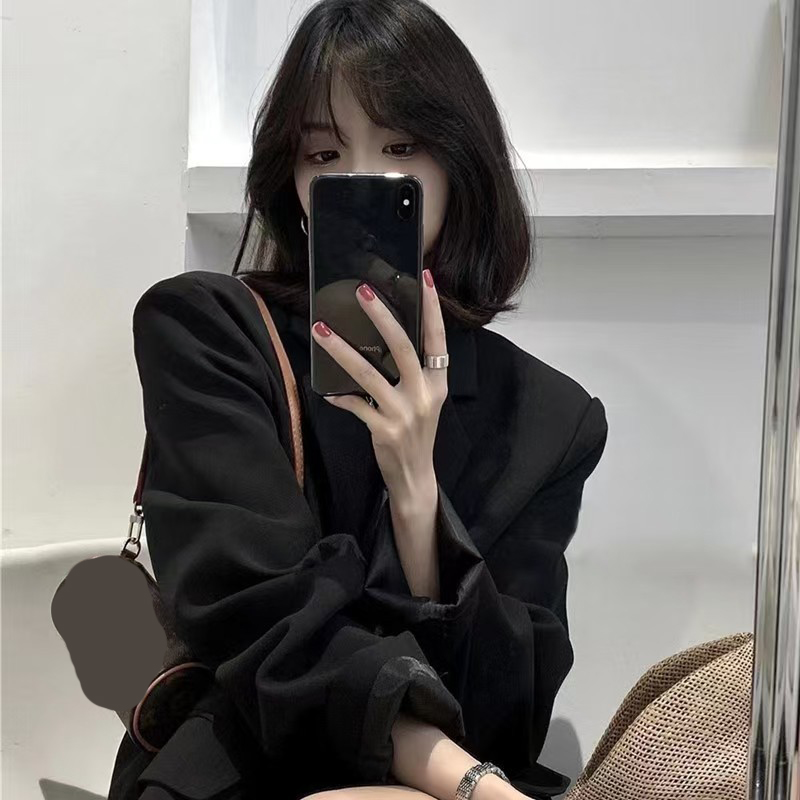 Korean Single Breasted Black S - огляд і ціна Blazer Women Oversized
