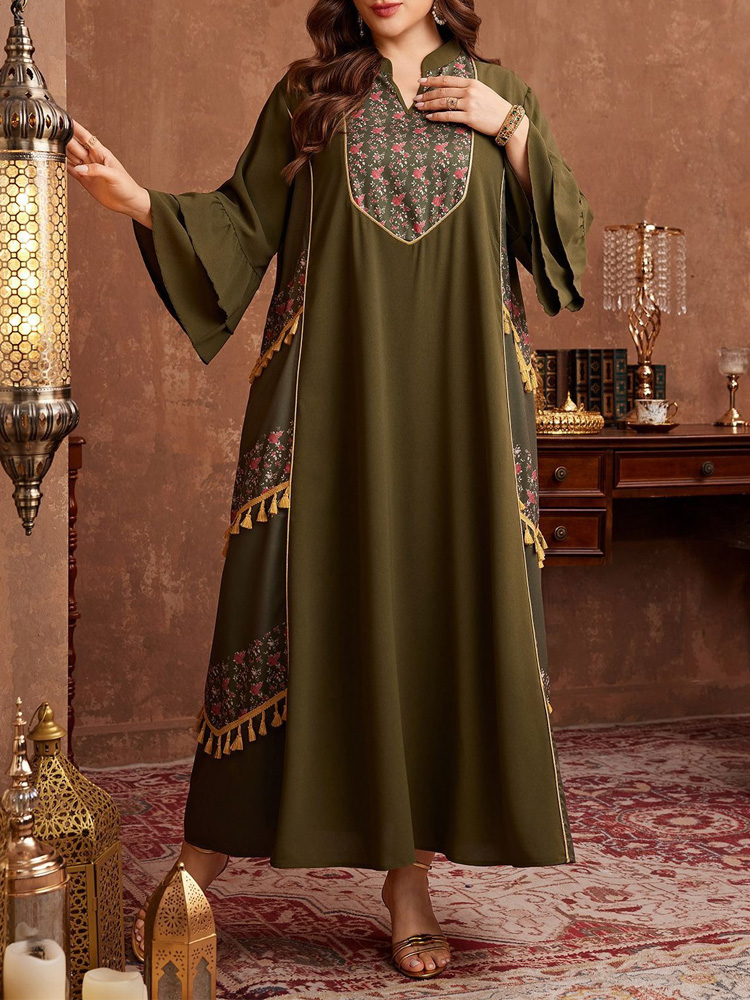 GIBSIE Plus Size Ethnic Style  - огляд і ціна Maxi Dress Boho